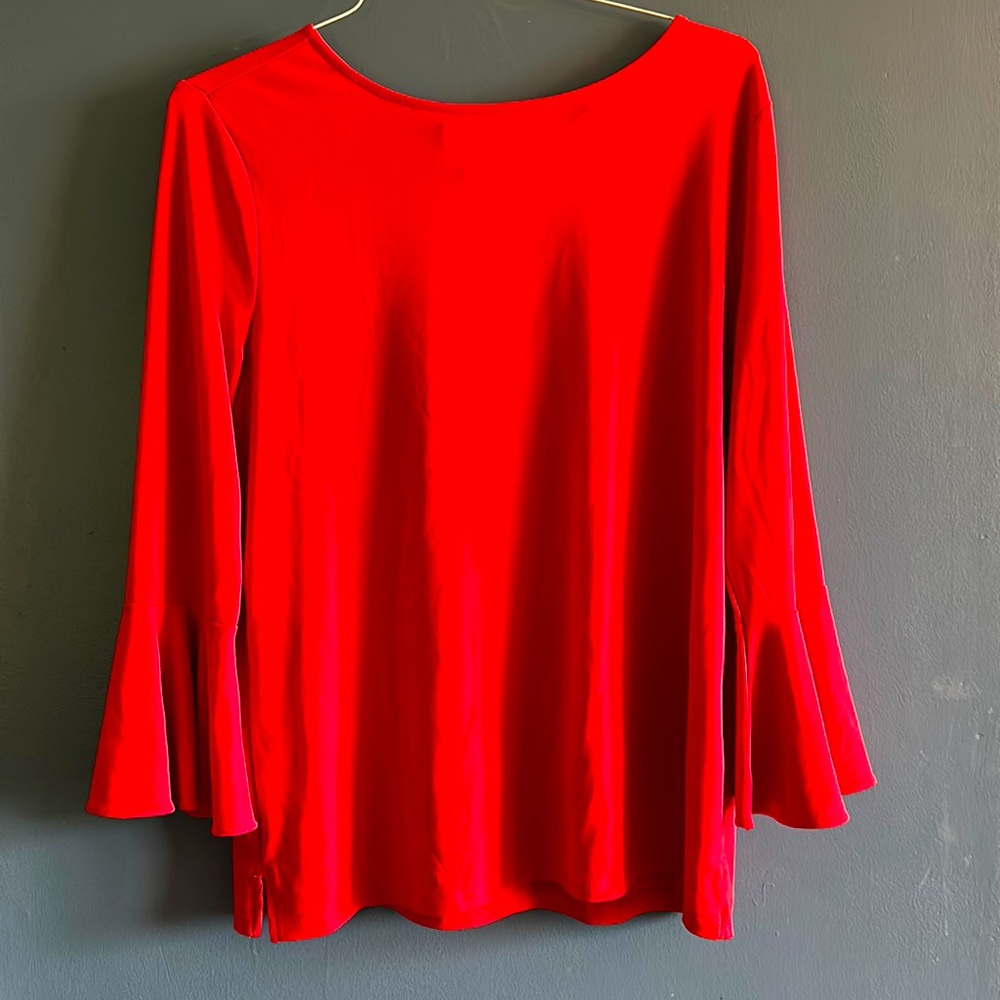 The Limited brand red bell sleeve dress shirt